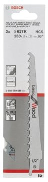 Bosch Panter Testere Bıçağı Basic For Wood S 617 K 150 mm (2 Adet) - 2608650616