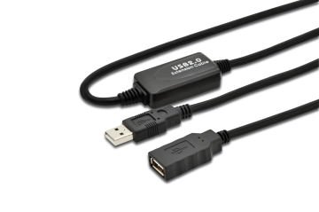 Assmann Usb 2.0 Repeater / Uzatma Kablosu, Usb A Erkek / A Dişi, 10 Mt