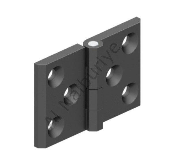 Mesan Yaprak Menteşe Zamak- Siyah Boyalı 50X76Mm Delikli