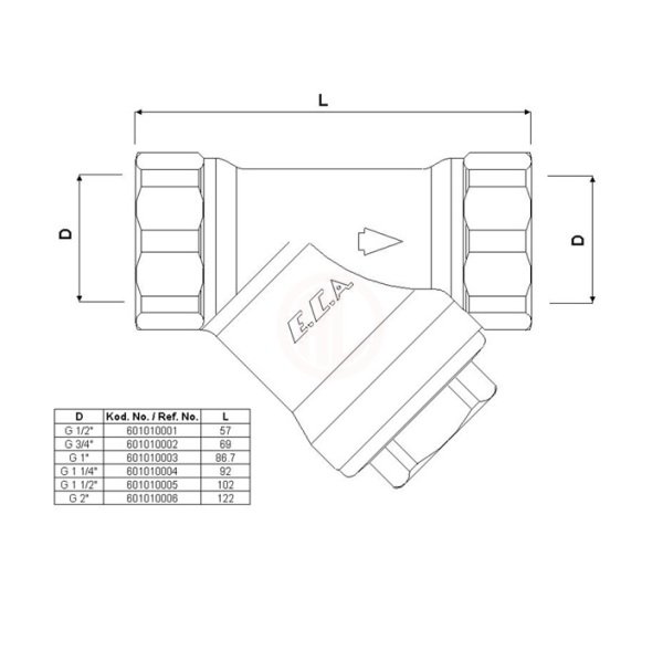 Eca FİLTRE G 1/2 - 601010001