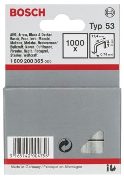 Bosch Zımba Teli 53 Serisi 11,4x0,74x8 mm (1 Paket/1000 Adet) - 1609200365