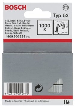 Bosch Zımba Teli 53 Serisi 11,4x0,74x10 mm (1 Paket/1000 Adet) - 1609200366