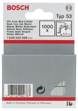 Bosch Zımba Teli 53 Serisi 11,4x0,74x14 mm (1 Paket/1000 Adet) - 1609200368