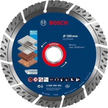 Bosch Elmas Kesme Diski Expert BFUni+Metal 180x22,23 mm - 2608900662