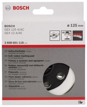 Bosch Zımpara Tabanı 8 Delik 125 mm Yumuşak (GEX 12 A/AE/AC) - 2608601118