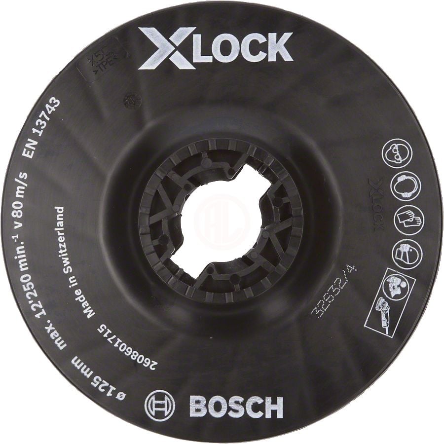 Bosch X-Lock Fiber Disk İçin Taban 125 mm Orta Sertlikte - 2608601715