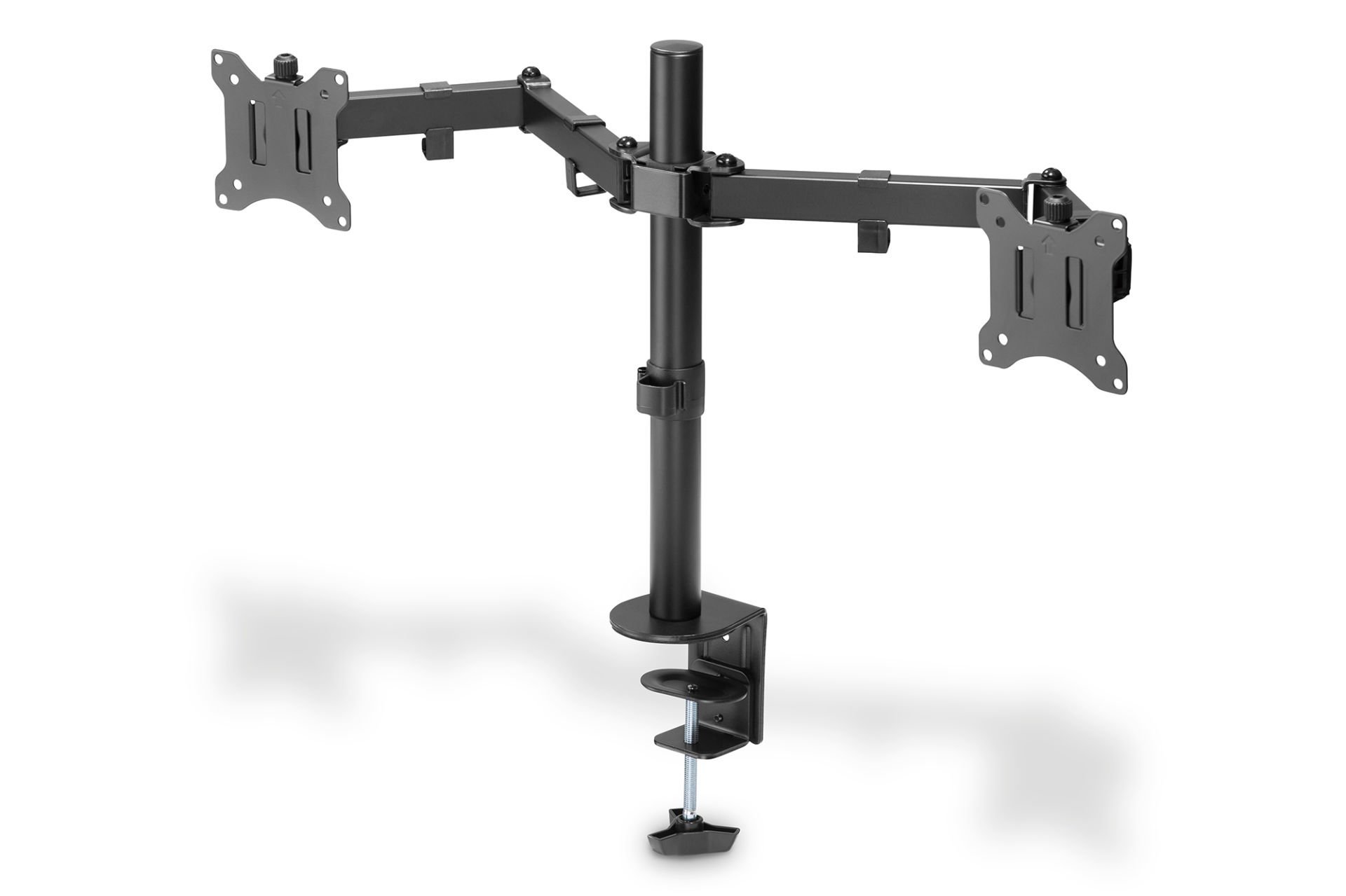 Assmann Digitus Çift Ekran Taşıyabilen Askı Aparatı, Kelepçe Dahil, Maksimum 15 İnç İle 32 İnç Ekran, Yukarı Aşağı Hareket 45 Derece, Sağa Sola Hareket 90 Derece, Dönüş Açısı 360 Derece, Maksimum Yük Kapasitesi 2 X 8Kg, Vesa 100 X 100Mm, Siyah Renk
