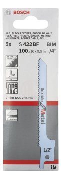 Bosch Panter Testere Bıçağı Flexible For Metal S 422 BF 100 mm (5 Adet) - 2608656253