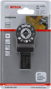 Bosch Starlock Testere Ucu Wood And Metal AIZ 20 AB 20 mm (5 Adet) - 2608661628