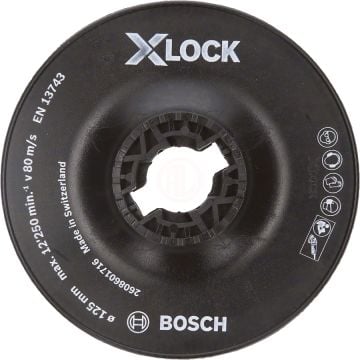 Bosch X-Lock Fiber Disk İçin Taban 125 mm Sert - 2608601716