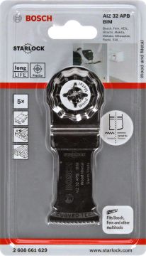Bosch Starlock Testere Ucu Wood And Metal AIZ 32 APB 32 mm (5 Adet) - 2608661629
