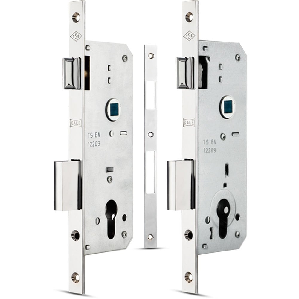 Kale Kilit Silindirli Daire Kilidi Rozet Delikli Oval Krom 18 Mm Aynalı 45 Mm (Silindirsiz)