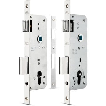 Kale Kilit Silindirli Daire Kilidi Rozet Delikli Oval Krom 18 Mm Aynalı 45 Mm (Silindirsiz)