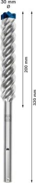 Bosch Kırıcı Delici Uç SDS-Max-8X Expert 30x320 mm (1 Adet) - 2608900252