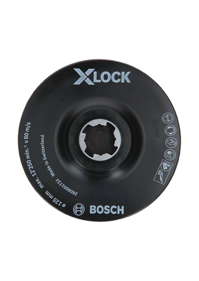 Bosch X-Lock Velcro Zımpara Tabanı SCM Merkez Delikli 125 mm - 2608601724