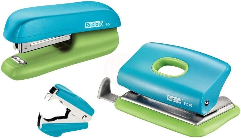 Rapid Zımba ve Delgeç Set Mini F5 Mavi / Yeşil - 5000370