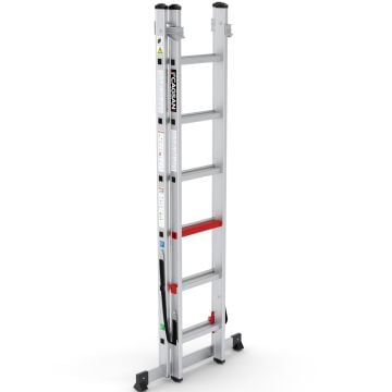Çağsan Duomax İki Parçalı Çok Amaçlı Alüminyum Merdiven 2x6 Basamaklı - TSA55