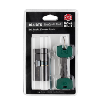 Kale Kilit Bilyalı Tuzaklı - Pls.Yeşil Kafalı 5 Anahtarlı-Blisterlı-Antrasit