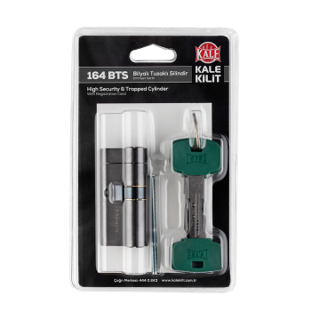 Kale Kilit Bilyalı Tuzaklı - Pls.Yeşil Kafalı 5 Anahtarlı-Blisterlı-Antrasit