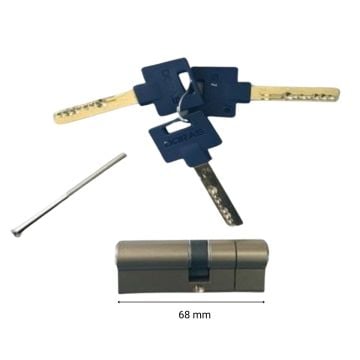 Doras 68 mm D7 3 Anahtarlı 7 Pimli Saten Barel