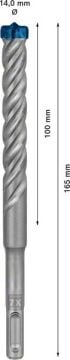 Bosch Kırıcı Delici Uç SDS-Plus-7X Expert 14x165 mm (1 Adet) - 2608900119