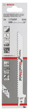 Bosch Panter Testere Bıçağı Heavy For Wood And Metal S 711 DF 150 mm (2 Adet) - 2608656272