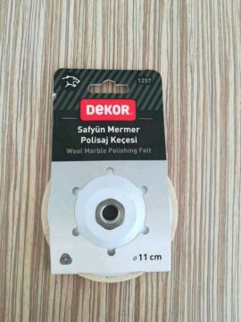 Dekor Rulo 1257 Saf Yün Mermer Polisaj Keçesi 11 Cm