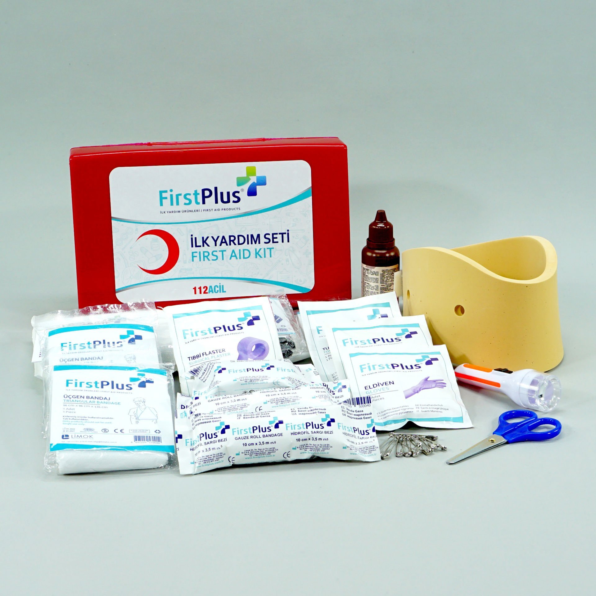 FirstPlus İlk Yardım Seti Araç 26301 Sayılı Karayolları Yönetmeliğine Uygun - FP01.104