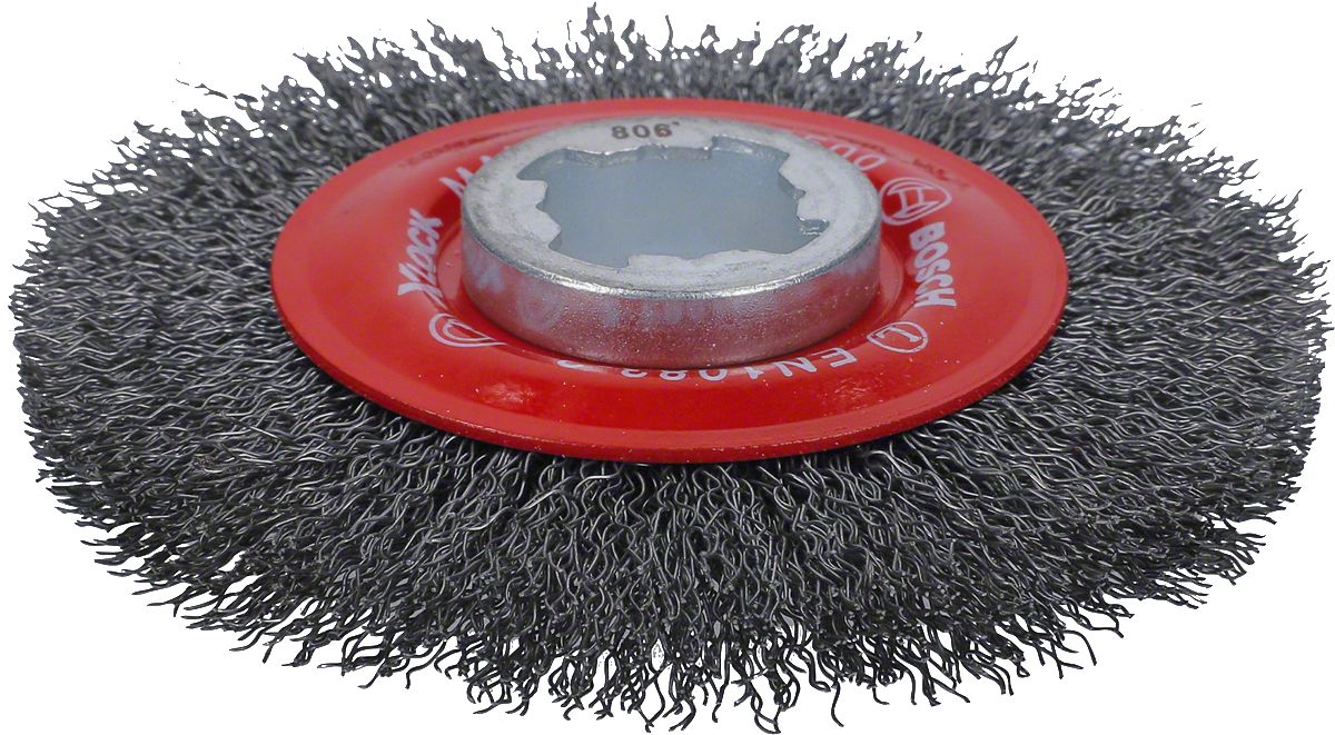 Bosch X-Lock Çelik Saçaklı Yuvarlak Fırça Clean For Metal 115x0,30 mm - 2608620732