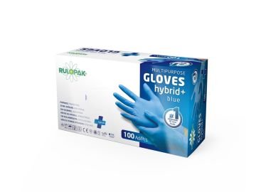Rulopak Pe Eldiven Tek Kullanımlık Pudrasız 100 Lü L Beden (Mavi)