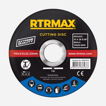 Rtrmax RDM11510 Metal-İnox Kesici Disk 115 x 1.0 x 22
