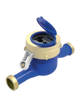 Klepsan İski Onaylı (İstanbul Tipi) Kuru Tip Çok Hüzmeli Soğuk Su Sayacı 3/4 İnç 190 Mm