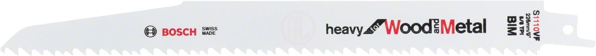 Bosch Panter Testere Bıçağı Heavy For Wood And Metal S 1110 VF 225 mm (25 Adet) - 2608657611