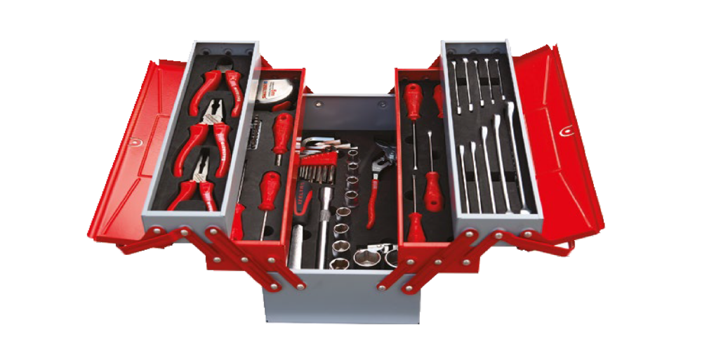 İzeltaş Mekanikçi Takım Çantası 5 Gözlü 62 Parça