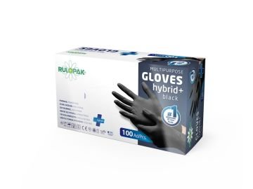 Rulopak Pe Eldiven Tek Kullanımlık Pudrasız M Beden 100 Adet Siyah