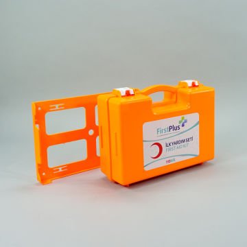 FirstPlus İlk Yardım Seti İş Yeri Turuncu Çantalı ve Duvar Monte Aparatlı - FP04.101