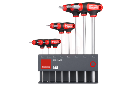 Ceta Form 8 Parça T Saplı Allen Anahtar Takımı (Metal Stand İle)