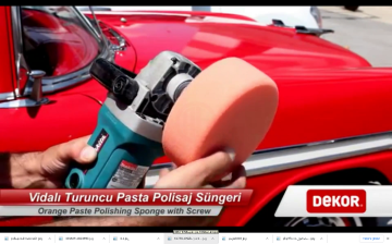 Dekor Rulo 1057 Turuncu Pasta Polisaj Süngeri Vidalı 15 Cm
