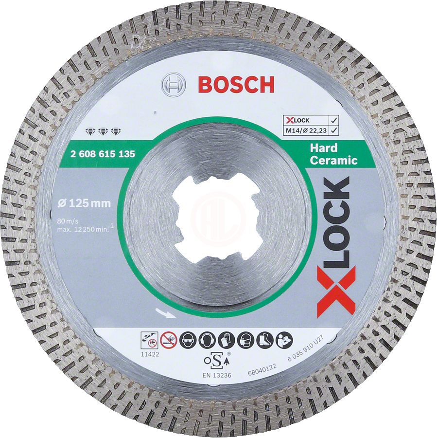 Bosch X-Lock Elmas Kesme Diski Best For Hard Ceramic 125x22,23 mm - 2608615135