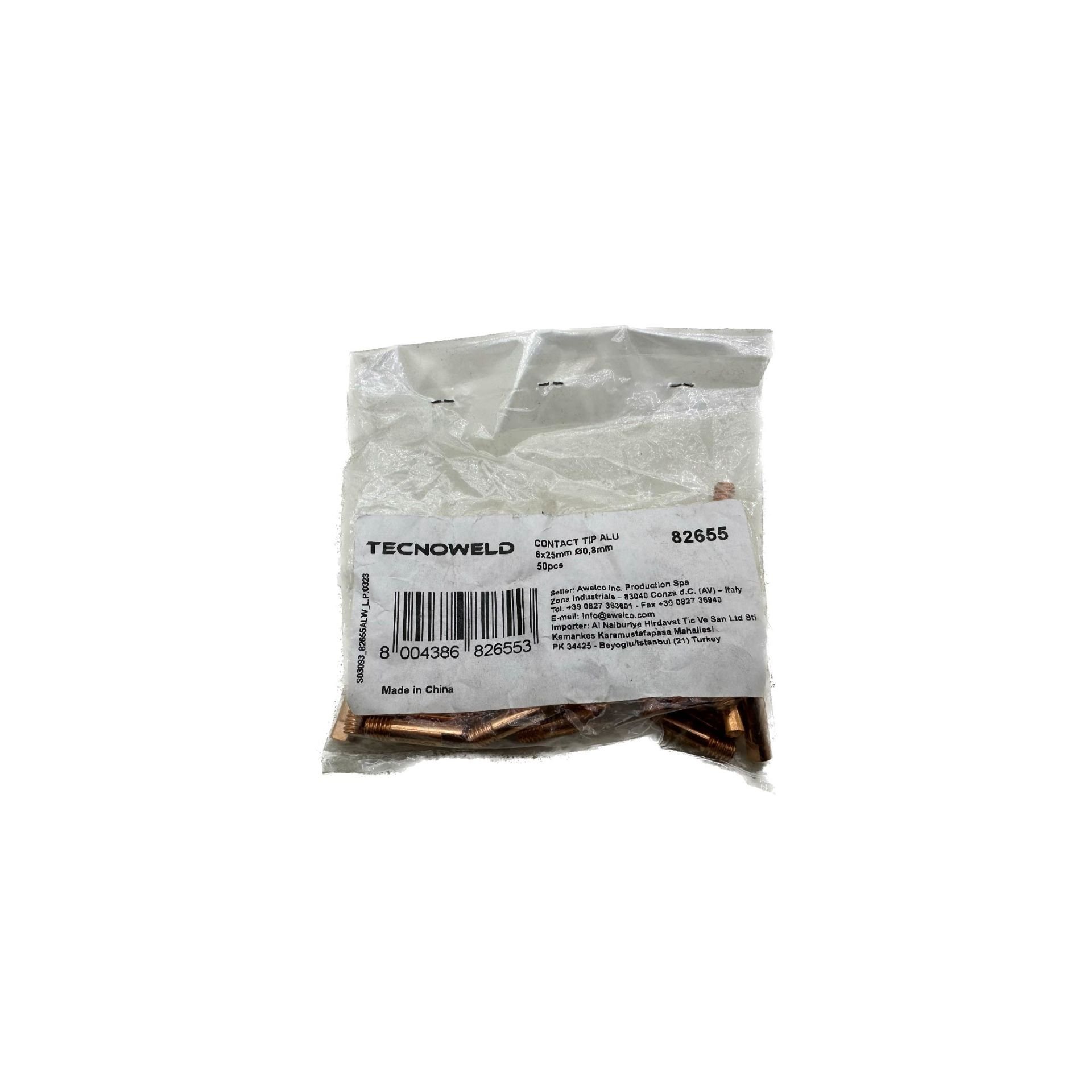 Tecnoweld CONTACT TIP ALU6X25 D0,8 x50pcs -TW