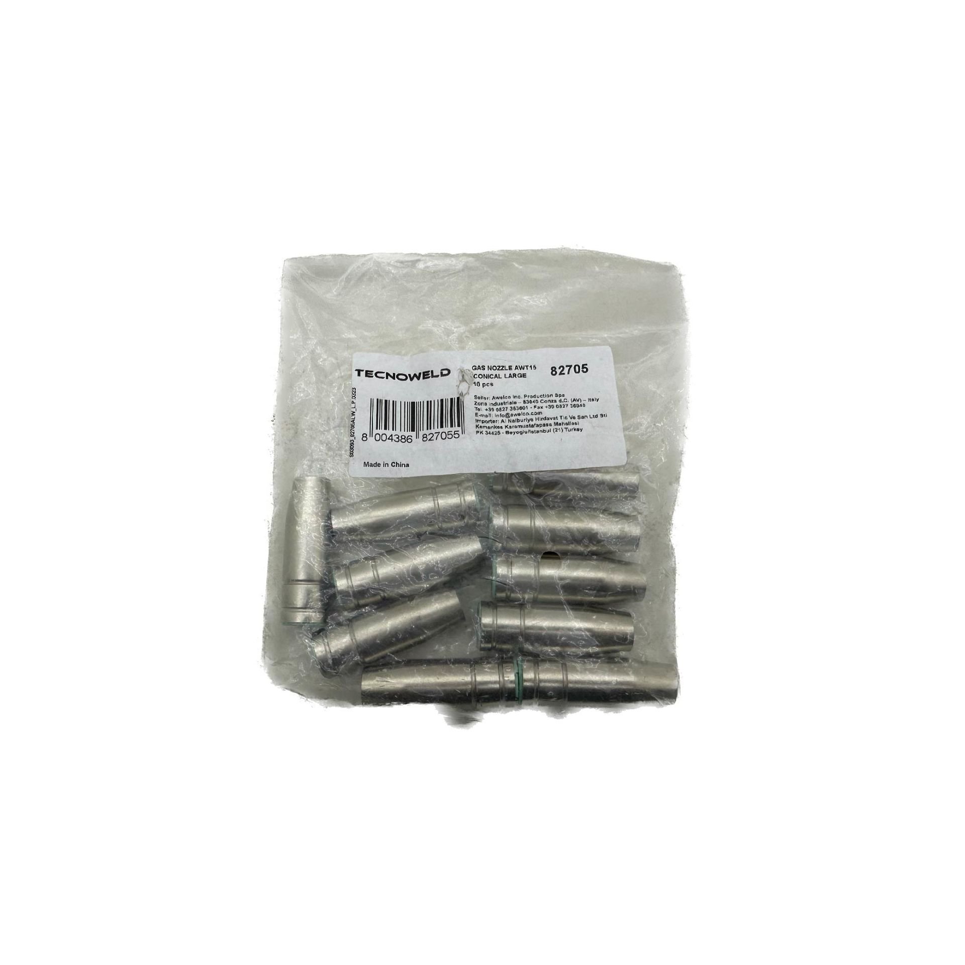 Tecnoweld GAS NOZZLE AWT15 - CONICAL LARGE x10pcs- TW