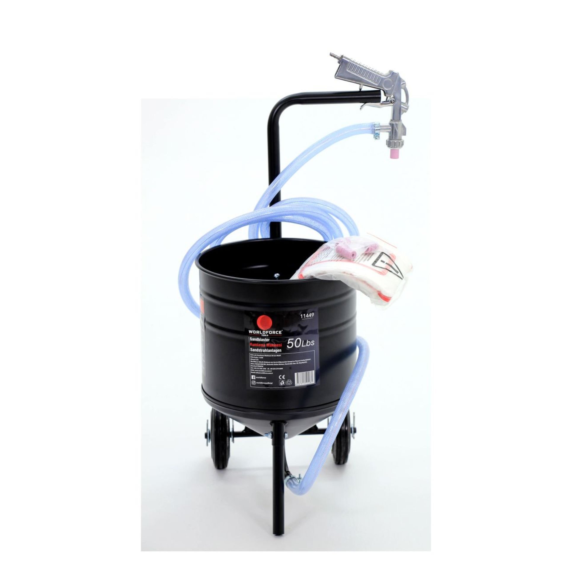 Worldforce Kumlama Makinesi 50 Lbs Mobil