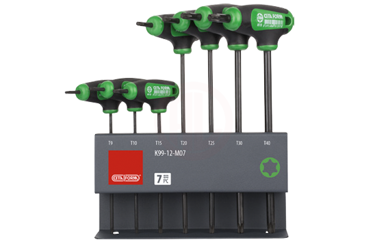 Ceta Form 7 Parça T Saplı Torx Anahtar Takımı (Metal Stand İle)