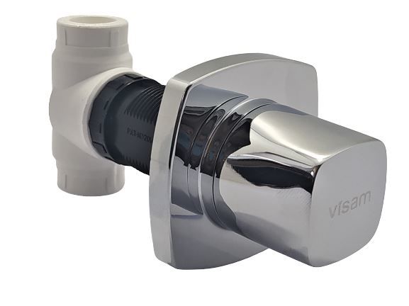 Visam Ankastre Stop Valf Yuvarlak Metal Volanlı 3/4 İnç