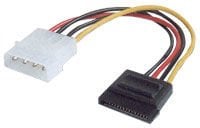 Assmann Dahili Güç Kaynağı Kablosu, Ide (4-Pin Molex) Erkek Sata 15-Pin Dişi, 0.15 Mt
