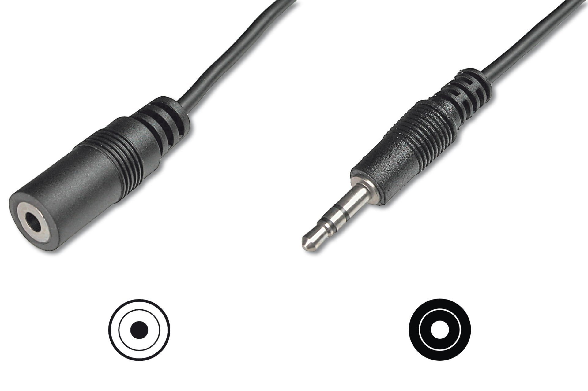 Assmann Ses/Audio Uzatma Kablosu, Stereo 3.5Mm Erkek - Stereo 3.5Mm Dişi, 1.50 Mt, Ccs, 2X0.10/10, Zırhlı/Ekranlı