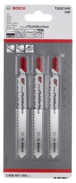 Bosch Dekupaj Testere Bıçağı Clean For SolidSurface T 301 CHM 117 mm (3 Adet) - 2608667450