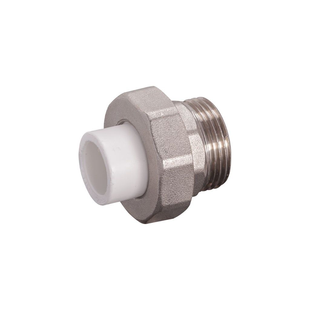 KAS Oynar Başlıklı Dış Dişli Rakor Kromlu Beyaz 20 - 3/4 İnç