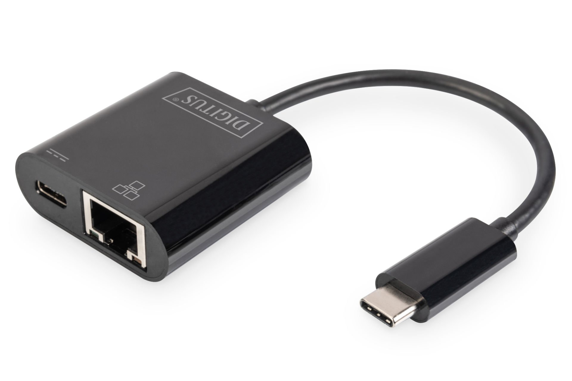 Assmann Digitus Usb Tip C Gigabit Ethernet Adaptörü Giriş: 1 X 10/100/1000 Port Çıkış: 1 X Şarj Özellikli Usb Tip C (Pd 2.0, 60W, 20V/3A) Erkek Port (Bilgisayar Bağlantısı İçin)