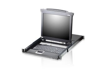 Aten Sürgülü Kasaya Sahip, 17 Arkadan Aydınlatmalı Lcd Ekran, Touchpad İ Ve Türkçe Klavyesi Bulunan 8 Port Ps/2-Usb Kvmp™ (Periferi/ Çevre Cihazlarla (Usb) Bağlantı Kurabilir) Switch, İlave Konsol Girişli